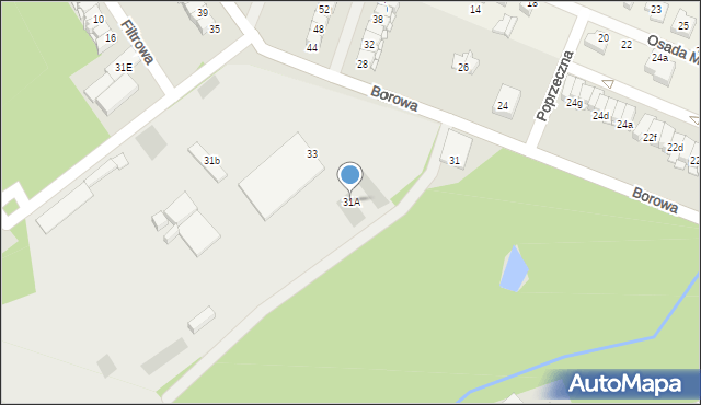 Zawiercie, Borowa, 31A, mapa Zawiercie