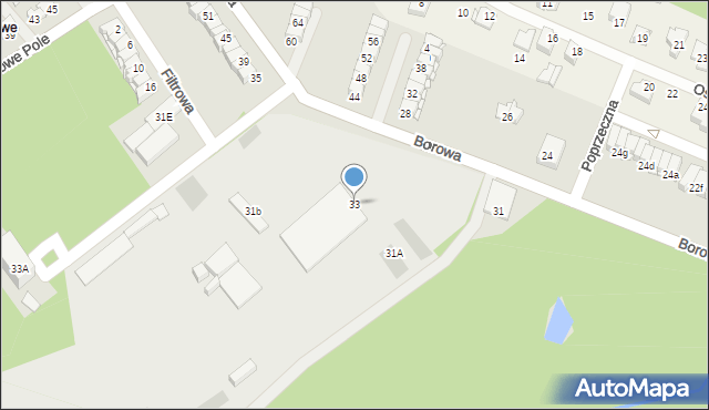 Zawiercie, Borowa, 33, mapa Zawiercie