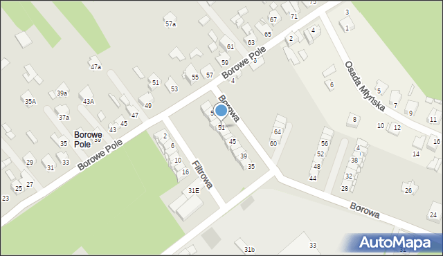 Zawiercie, Borowa, 51, mapa Zawiercie