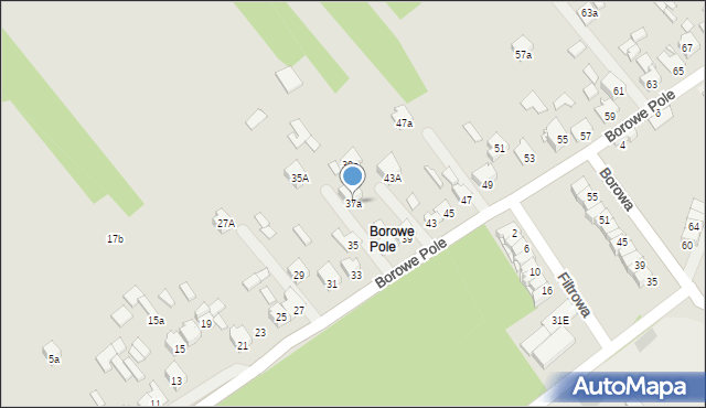 Zawiercie, Borowe Pole, 37a, mapa Zawiercie