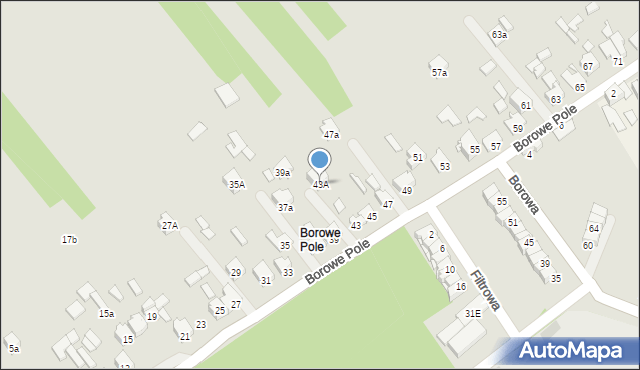 Zawiercie, Borowe Pole, 43A, mapa Zawiercie