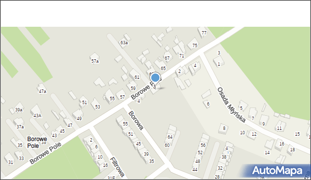 Zawiercie, Borowe Pole, 6a, mapa Zawiercie