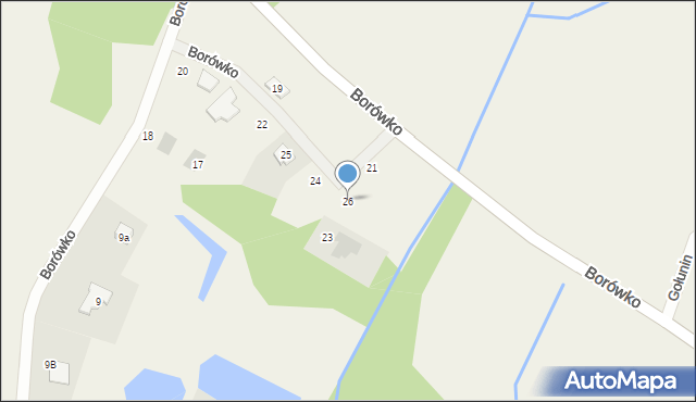 Zbierkowo, Borówko, 26, mapa Zbierkowo
