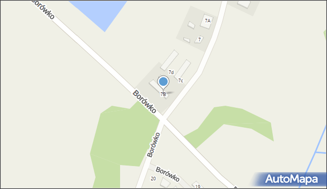 Zbierkowo, Borówko, 7B, mapa Zbierkowo