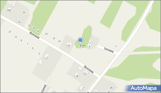 Zdów, Borowa, 6, mapa Zdów