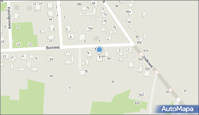 Zduńska Wola, Borowa, 5, mapa Zduńska Wola