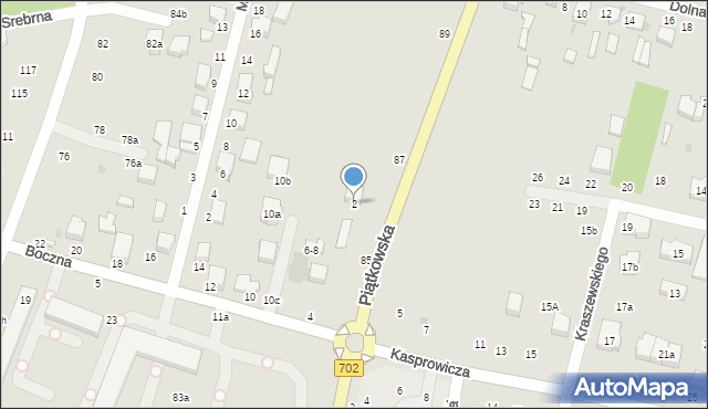 Zgierz, Boczna, 2, mapa Zgierz