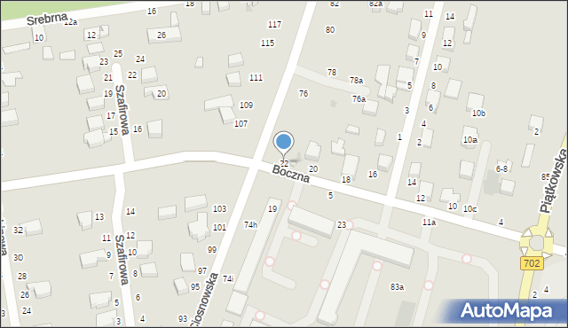 Zgierz, Boczna, 22, mapa Zgierz