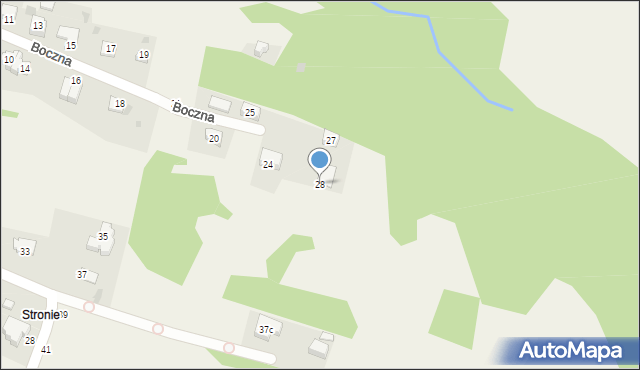 Zgłobice, Boczna, 28, mapa Zgłobice