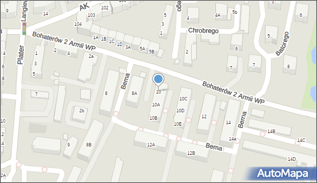 Zgorzelec, Bohaterów 2 Armii Wojska Polskiego, 10, mapa Zgorzelec