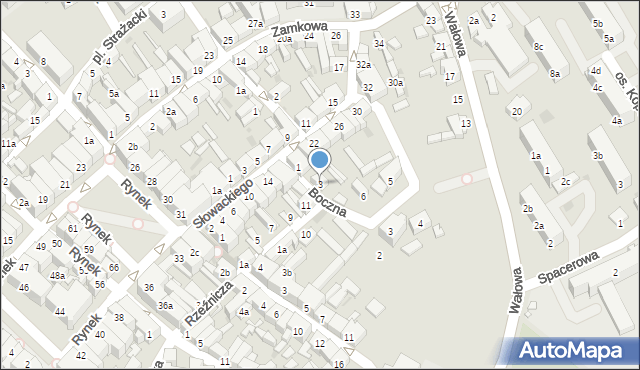 Ziębice, Boczna, 3, mapa Ziębice