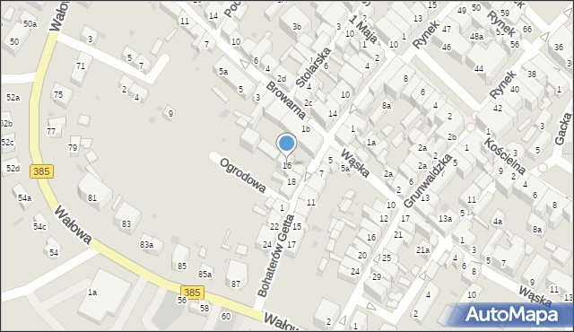 Ziębice, Bohaterów Getta, 16, mapa Ziębice