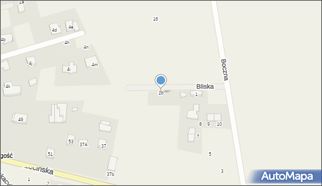 Zieleniewo, Boczna, 1b, mapa Zieleniewo