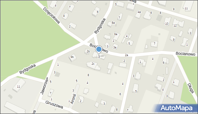 Zielonka, Bocianowo, 2, mapa Zielonka