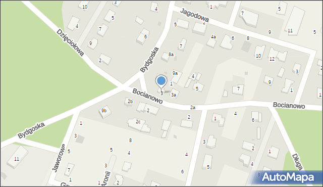 Zielonka, Bocianowo, 3, mapa Zielonka