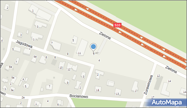 Zielonka, Borówkowa, 5, mapa Zielonka