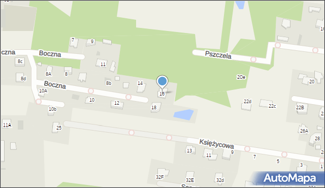 Żółwin, Boczna, 16, mapa Żółwin