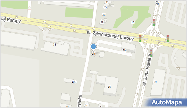 Żory, Boryńska, 43, mapa Żor