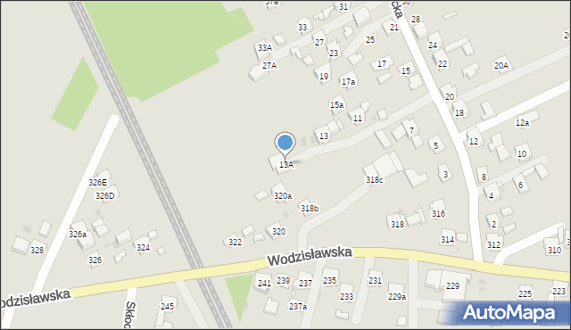 Żory, Boguszowicka, 13A, mapa Żor