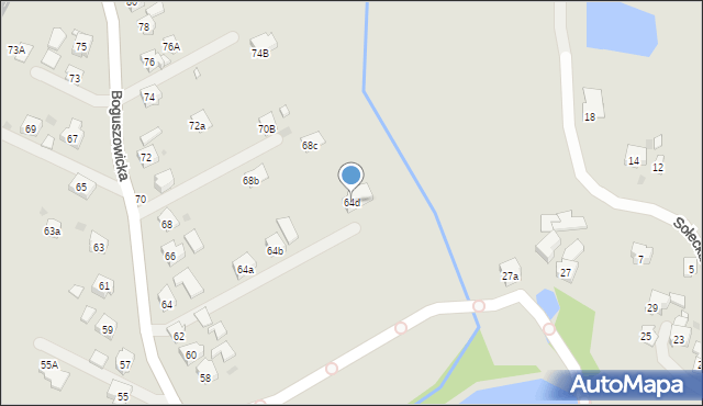Żory, Boguszowicka, 64d, mapa Żor