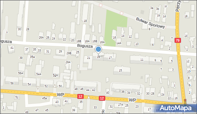 Zwoleń, Bogusza, 19, mapa Zwoleń