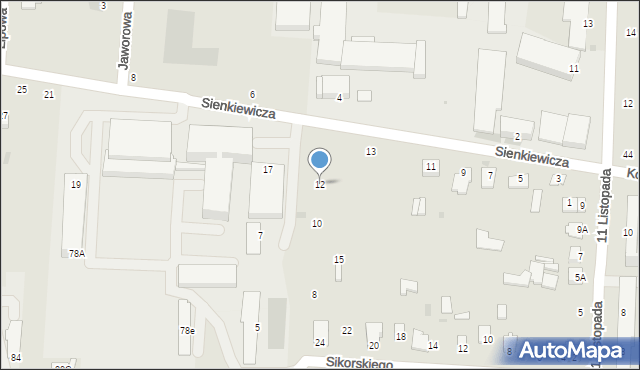 Zwoleń, Bohaterów Walki z Faszyzmem, 12, mapa Zwoleń