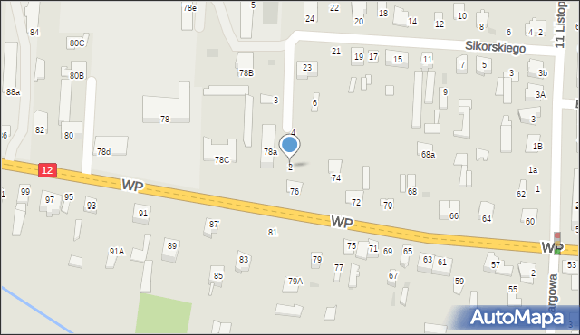 Zwoleń, Bohaterów Walki z Faszyzmem, 2, mapa Zwoleń