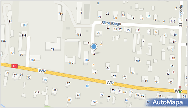 Zwoleń, Bohaterów Walki z Faszyzmem, 4, mapa Zwoleń