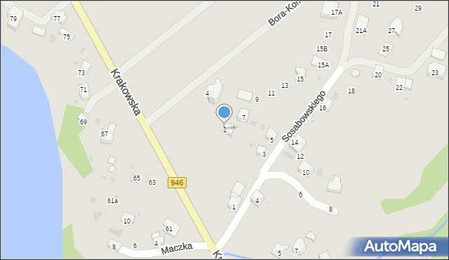 Żywiec, Bora-Komorowskiego Tadeusza, gen., 2, mapa Żywiec