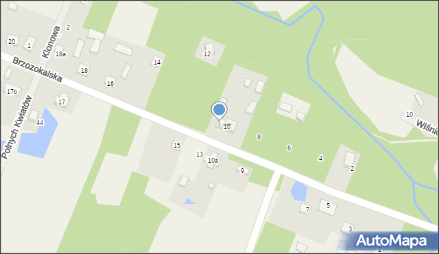Adamów-Wieś, Brzozokalska, 10B, mapa Adamów-Wieś