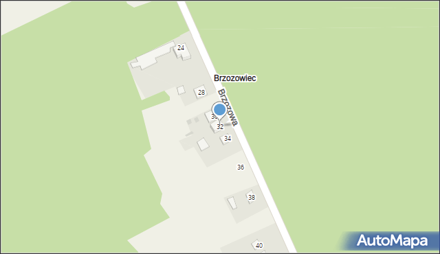 Aleksandria, Brzozowa, 32, mapa Aleksandria