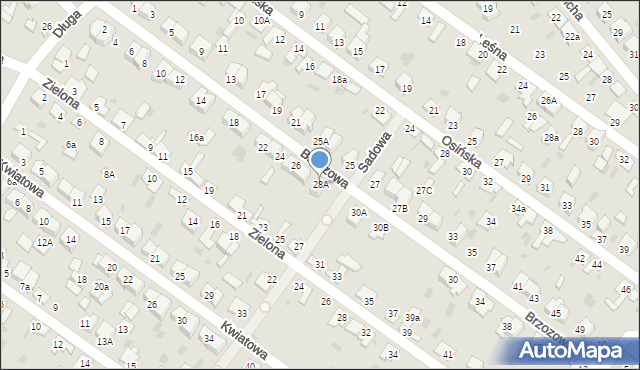 Aleksandrów Kujawski, Brzozowa, 28A, mapa Aleksandrów Kujawski