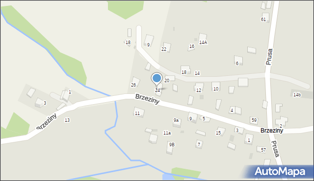 Alwernia, Brzeziny, 24, mapa Alwernia