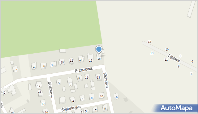 Babiak, Brzozowa, 18, mapa Babiak