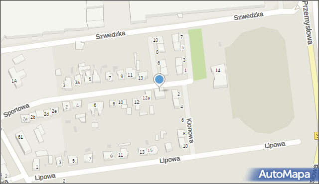 Babimost, Brzozowa, 2, mapa Babimost