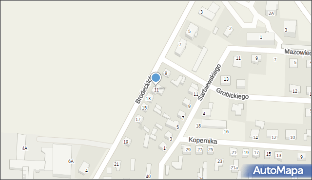 Baboszewo, Brodeckich Jana i Antoniego, 11, mapa Baboszewo