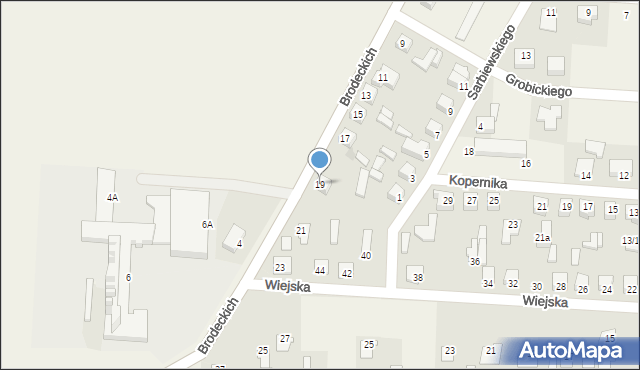 Baboszewo, Brodeckich Jana i Antoniego, 19, mapa Baboszewo