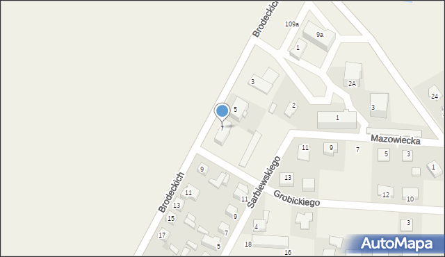 Baboszewo, Brodeckich Jana i Antoniego, 7, mapa Baboszewo