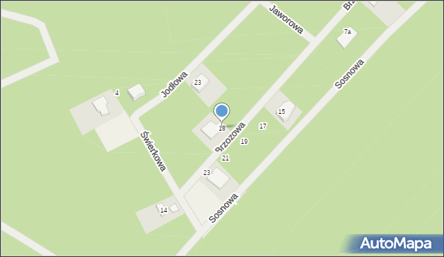 Badowo-Dańki, Brzozowa, 18, mapa Badowo-Dańki