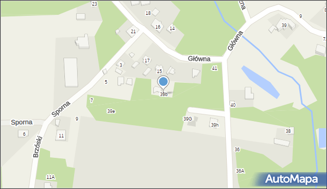 Bądzyń, Brzóski Stanisława, ks., 39b, mapa Bądzyń