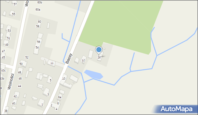 Bąków, Brata Bassy, 14, mapa Bąków
