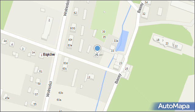 Bąków, Brata Bassy, 29, mapa Bąków
