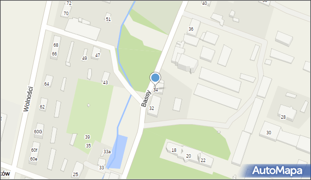 Bąków, Brata Bassy, 34, mapa Bąków