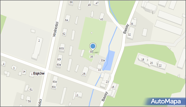 Bąków, Brata Bassy, 41, mapa Bąków