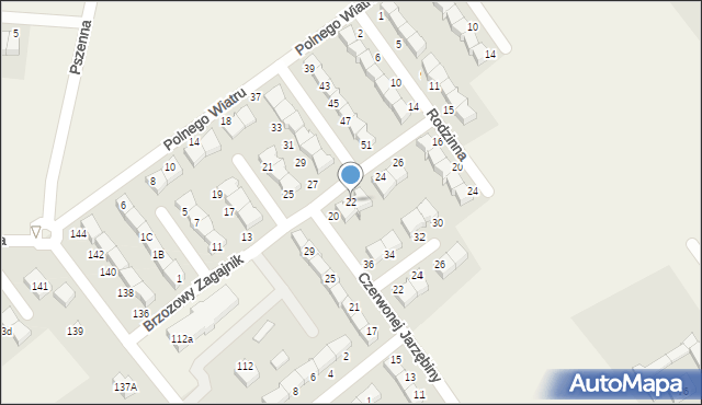 Banino, Brzozowy Zagajnik, 22, mapa Banino