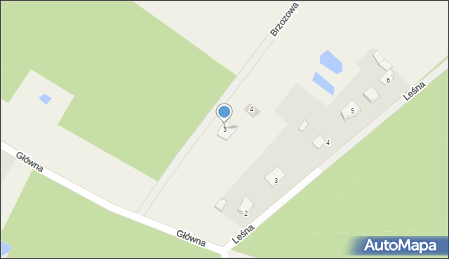 Barchnowy, Brzozowa, 3, mapa Barchnowy