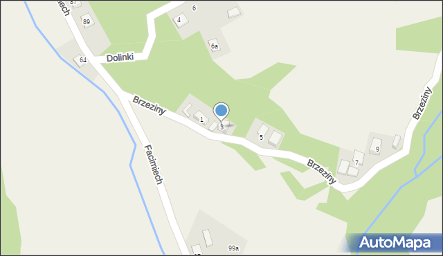 Barcice, Brzeziny, 3, mapa Barcice