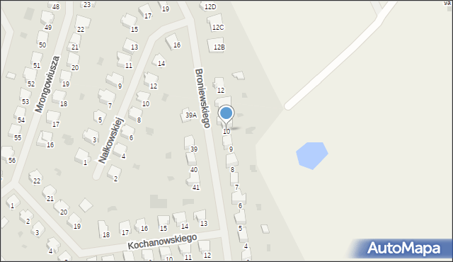 Bartoszyce, Broniewskiego, 10, mapa Bartoszyce