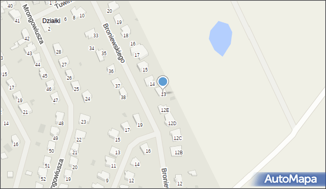 Bartoszyce, Broniewskiego, 13, mapa Bartoszyce