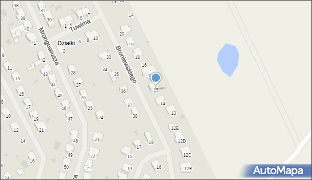 Bartoszyce, Broniewskiego, 15, mapa Bartoszyce